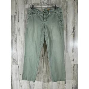 Pilcro And The Letterpress Hyphen Chino Ankle Pants Sz 29 (32x26) Miss Green